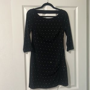 Express Black Mini Dress w/ Small Rhinestones
